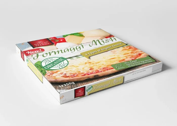 Durable frozen pizza boxes for secure storage and transportation.